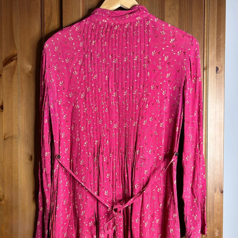 April Cornell Button Front Midi Dress‎ Women’s Medium Cottagecore Prairie Modest - Picture 9 of 11